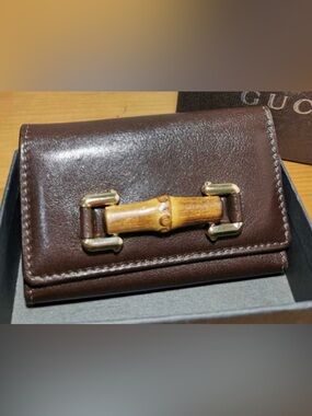 GUCCI Brown Bamboo Key holder